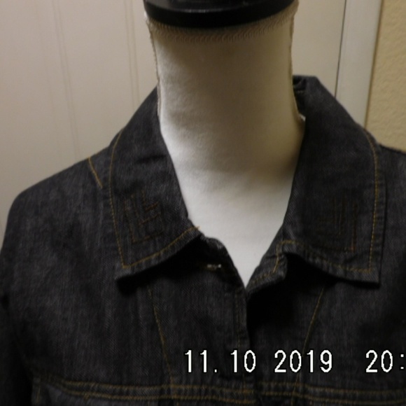 Laura Ashley Denim Rhinestone Jacket - Picture 4 of 7